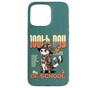 Carcasa para iPhone 15 Pro MAX 100th Day of School Teachers Kids Child Happy 100 Days Cat