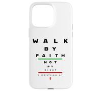 Carcasa para iPhone 15 Pro MAX 2 Corinthians 5:7 - Walk by Faith Not by Sight Vision Chart