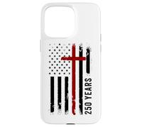 Carcasa para iPhone 15 Pro MAX 250 Years Christian Faith Cross 1776-2026 Birthday American