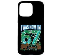Carcasa para iPhone 15 Pro MAX 67 cumpleaños I Was 66 Now I'm 67 Capybara Funny Cute