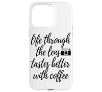 Carcasa para iPhone 15 Pro MAX A Través De La Lente Sabe Mejor Arte Amante del Café