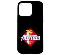 Carcasa para iPhone 15 Pro MAX Aarhus Ciudad Dinamarca Gaviota Vintage Bandera Recuerdo
