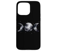 Carcasa para iPhone 15 Pro MAX Acuarela Triple Luna Diosa Gótico Bruja Noche Cielo Wicca