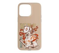Carcasa para iPhone 15 Pro MAX Aesthetic Japanese Kabuki Kitsune Mask Demon Samurai Girl