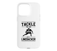 Carcasa para iPhone 15 Pro MAX Afronta el día como un Jugador de fútbol Americano Linebacker