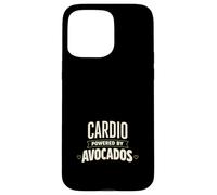 Carcasa para iPhone 15 Pro MAX Aguacate Gym AvoCardio Fitness Humor Divertido Entrenamiento de Salud