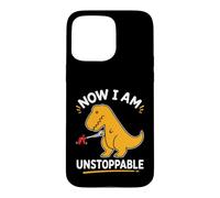 Carcasa para iPhone 15 Pro MAX Ahora Soy imparable Amarillo T Rex Divertido