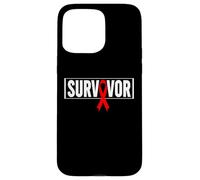 Carcasa para iPhone 15 Pro MAX Aids Survivor VIH Red Ribbon Aids Warrior - Día Mundial del SIDA