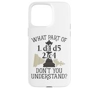 Carcasa para iPhone 15 Pro MAX Ajedrez What Part 1. d4 d5 2. c4 Gambito Reina Ajedrecista