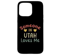 Carcasa para iPhone 15 Pro MAX Alguien en Utah me ama Retro USA State US