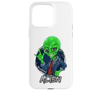 Carcasa para iPhone 15 Pro MAX Alien Rockstar Funny Martian Outer Space Sci Fi Invasión