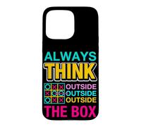 Carcasa para iPhone 15 Pro MAX Always Think Outside The Box Illustration Graphic Designs