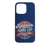 Carcasa para iPhone 15 Pro MAX America Turns 250 I Turn 50 Since 50th Birthday Retro