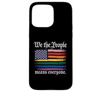 Carcasa para iPhone 15 Pro MAX American Flag Gay Pride Month We The People Means Everyone