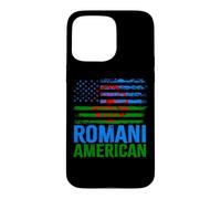 Carcasa para iPhone 15 Pro MAX American Romani | Banderas de Roma Traveller & USA envejecidas