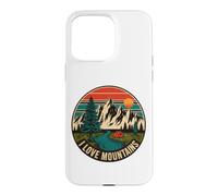 Carcasa para iPhone 15 Pro MAX Amor Montañas Vintage Camping Nature Gráfico