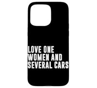 Carcasa para iPhone 15 Pro MAX Amor Una Mujer Y Varios Coches Funny Car Guy Car Lover