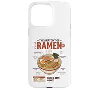 Carcasa para iPhone 15 Pro MAX Anatomía del Ramen Comida Japonesa Retro Gastronomía Estética