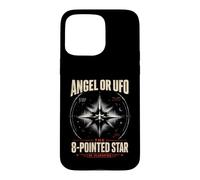 Carcasa para iPhone 15 Pro MAX Ángel o OVNI 8 Estrellas Puntiagudas desclasificado UAP Ezequiel Wheel