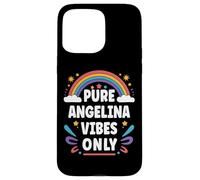 Carcasa para iPhone 15 Pro MAX Angelina Vibes Only Cute Retro Girls Angelina Name
