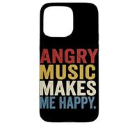 Carcasa para iPhone 15 Pro MAX Angry Music Makes Me Happy Rock Music Lover Guitarra Retro