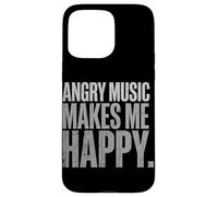 Carcasa para iPhone 15 Pro MAX Angry Music Makes Me Happy Rock Music Lover Guitarra Retro