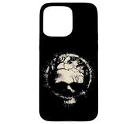Carcasa para iPhone 15 Pro MAX Anillo de Calavera de Bosque y Luna Surrealista Ghostly Gothic Horror Graphic
