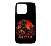 Carcasa para iPhone 15 Pro MAX Año del Caballo Horóscopo Chino Astrología Nacimiento Zodíaco