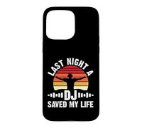 Carcasa para iPhone 15 Pro MAX Anoche un DJ me salvó la Vida Retro DJ Sunset