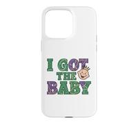 Carcasa para iPhone 15 Pro MAX Anuncio de Embarazo I Got The Baby Revelar Mardi Gras
