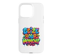 Carcasa para iPhone 15 Pro MAX Aprovecha tu Momento Retro Estética Vibrante