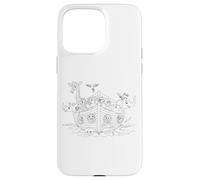 Carcasa para iPhone 15 Pro MAX Arca de Noé - Gráfico de Historia bíblica para Colorear de fe para niños (Blanco)