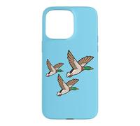Carcasa para iPhone 15 Pro MAX Arte de Pared Retro Kitsch de Tres Patos voladores con 3 Patos voladores