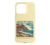 Carcasa para iPhone 15 Pro MAX Arte Retro de la Tierra Sagrada de Samoa Americana