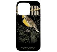 Carcasa para iPhone 15 Pro MAX Arte Vintage de observación de Aves de Western Meadowlark Love Birds