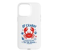 Carcasa para iPhone 15 Pro MAX Arte Vintage Dibujado a Mano de If Crabby Please Return To The Beach