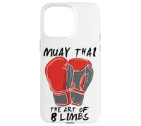 Carcasa para iPhone 15 Pro MAX Artes Marciales Muay Thai El Arte De 8 Miembros Cita Boxeo Tailandés