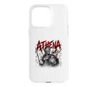 Carcasa para iPhone 15 Pro MAX Atenea Griego Hembra Diosa Guerrero Búho Mito Leyenda
