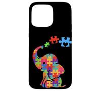 Carcasa para iPhone 15 Pro MAX Autism Elephant Gift Autism Awareness Autistic Black