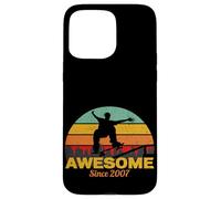 Carcasa para iPhone 15 Pro MAX Awesome Since 2007 Retro Skateboarder Birthday