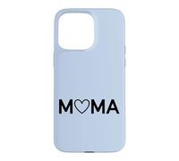 Carcasa para iPhone 15 Pro MAX Azul - Mama Heart Lettering Minimalista Motherhood Love