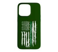 Carcasa para iPhone 15 Pro MAX Back The Green Thin Green Line American Flag Border Patrol