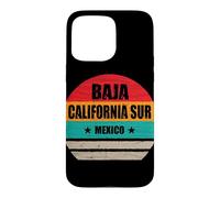 Carcasa para iPhone 15 Pro MAX Baja California Sur México Retro Vintage Baja California Sur