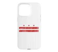 Carcasa para iPhone 15 Pro MAX Bandera de Washington D.C. Vintage desgastada