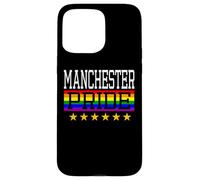 Carcasa para iPhone 15 Pro MAX Bandera del Arco Iris LGBT de Manchester Pride Gay Lesbianas Queer