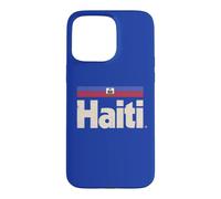 Carcasa para iPhone 15 Pro MAX Bandera Retro de Haití Azul del Caribe Haitiano Ayiti