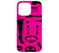 Carcasa para iPhone 15 Pro MAX BDSM Fetiche Dominatrix Amante Rosa Caliente Negro mazmorra látigo