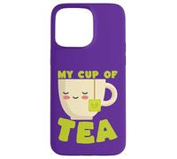 Carcasa para iPhone 15 Pro MAX Bebedor de Tazas de té My Cup of Tea, Lindo y Kawaii