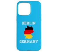 Carcasa para iPhone 15 Pro MAX Berlín Alemania Vintage Alemania Bandera Mapa Diseño
