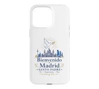 Carcasa para iPhone 15 Pro MAX Bienvenido a Madrid Santo Padre 2026 Paloma de Paz Católico